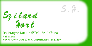 szilard horl business card